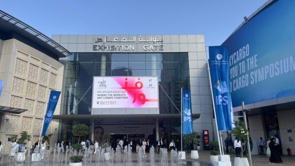 Maria Mitsumori taking part in an art fair - World Art Dubai, 2025.